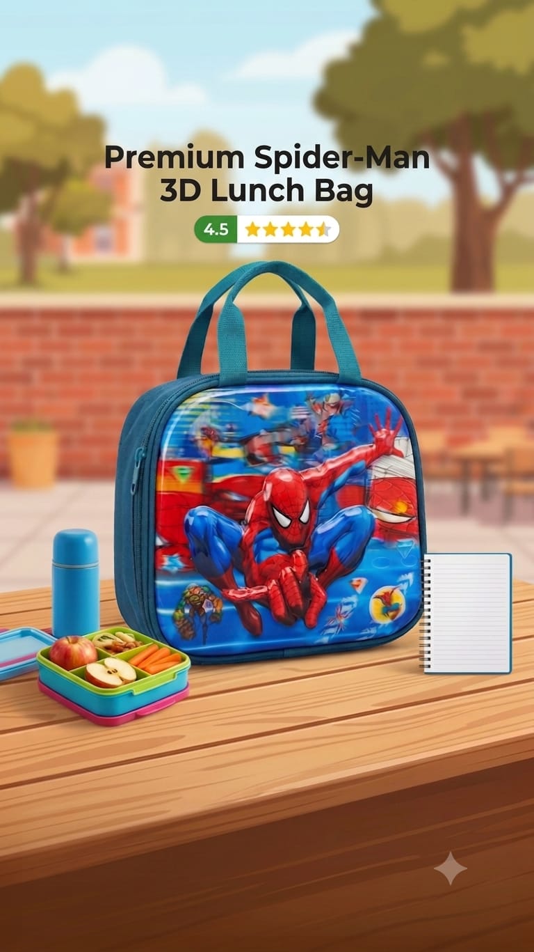 Ben 10 3D Print School Lunch Box Bag for Boys and Girls