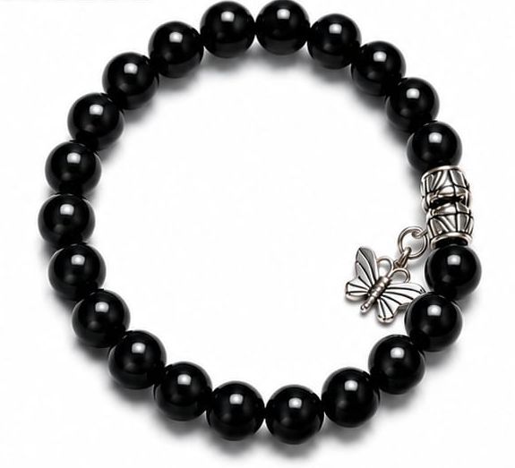 Coral Butterfly Charm Bracelet