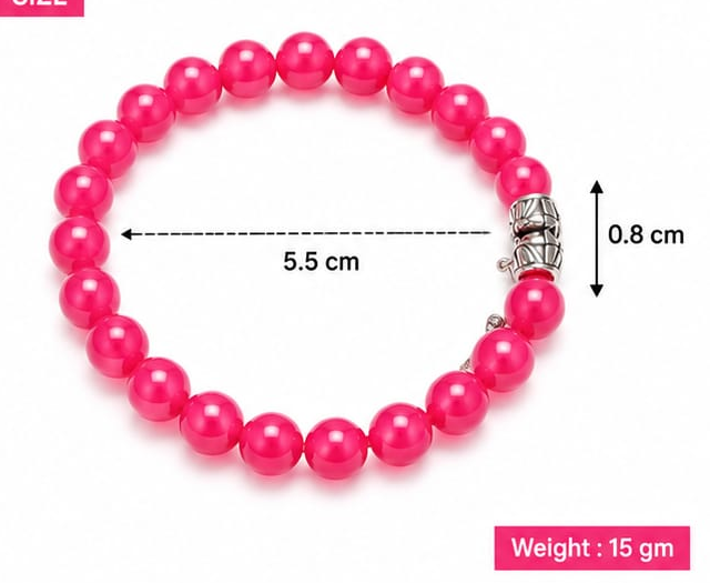 Coral Butterfly Charm Bracelet