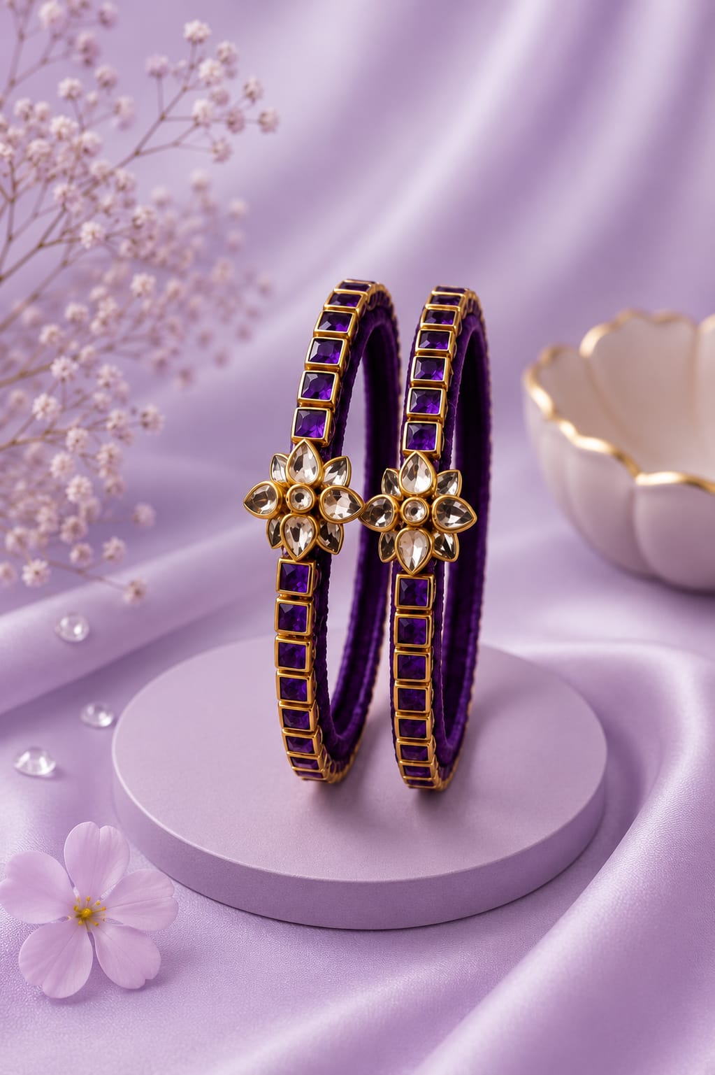 Premium Green Kundan Thread Bracelet for Women | Handmade Designer Jewellery 💜