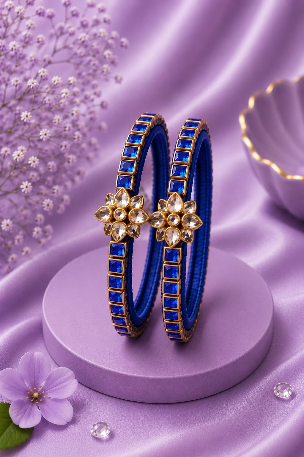 Premium Green Kundan Thread Bracelet for Women | Handmade Designer Jewellery 💜