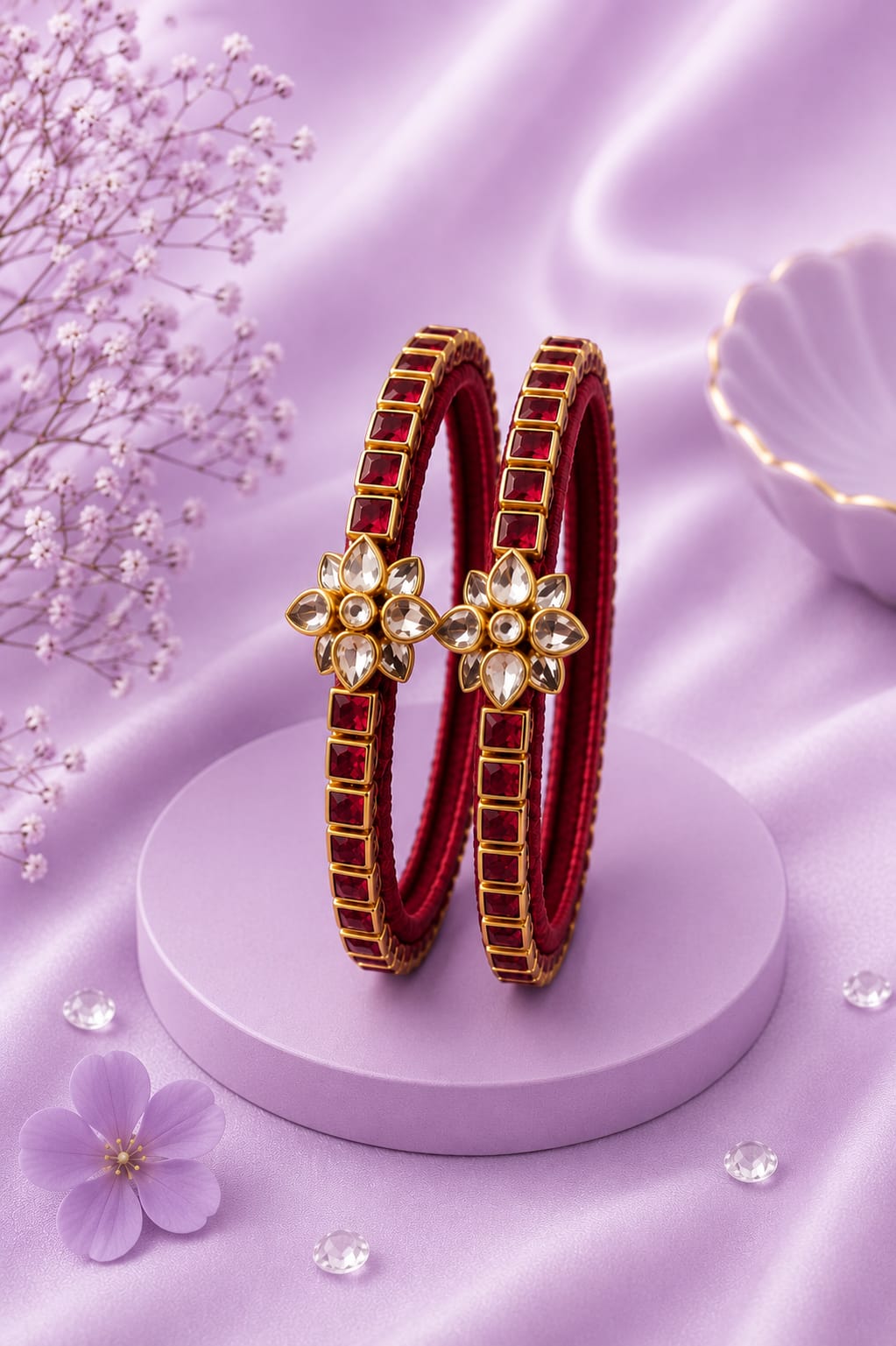 Premium Green Kundan Thread Bracelet for Women | Handmade Designer Jewellery 💜