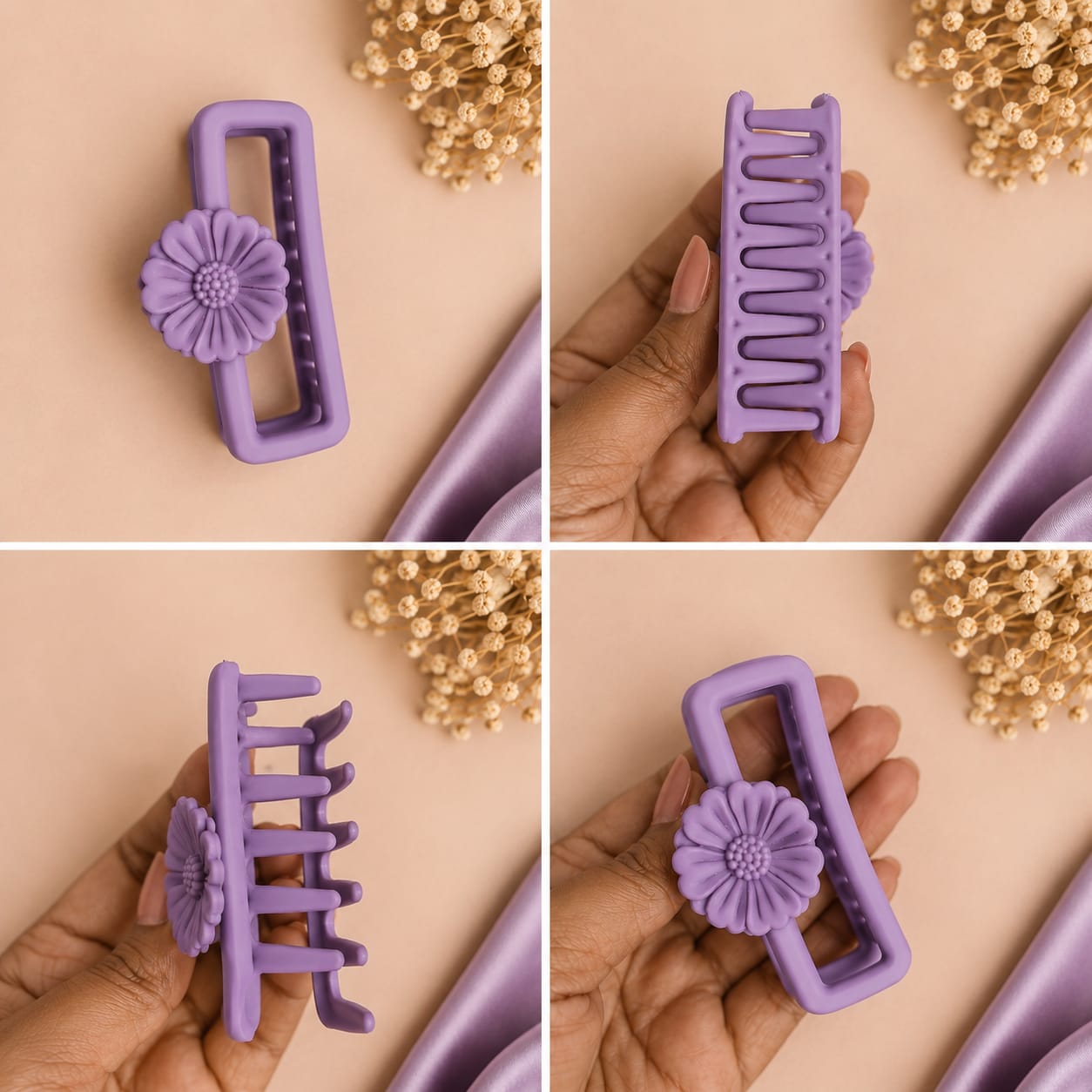 Beautiful Floral Hair Clip for Women | Cute Flower Claw Clip | 6 Colours Available