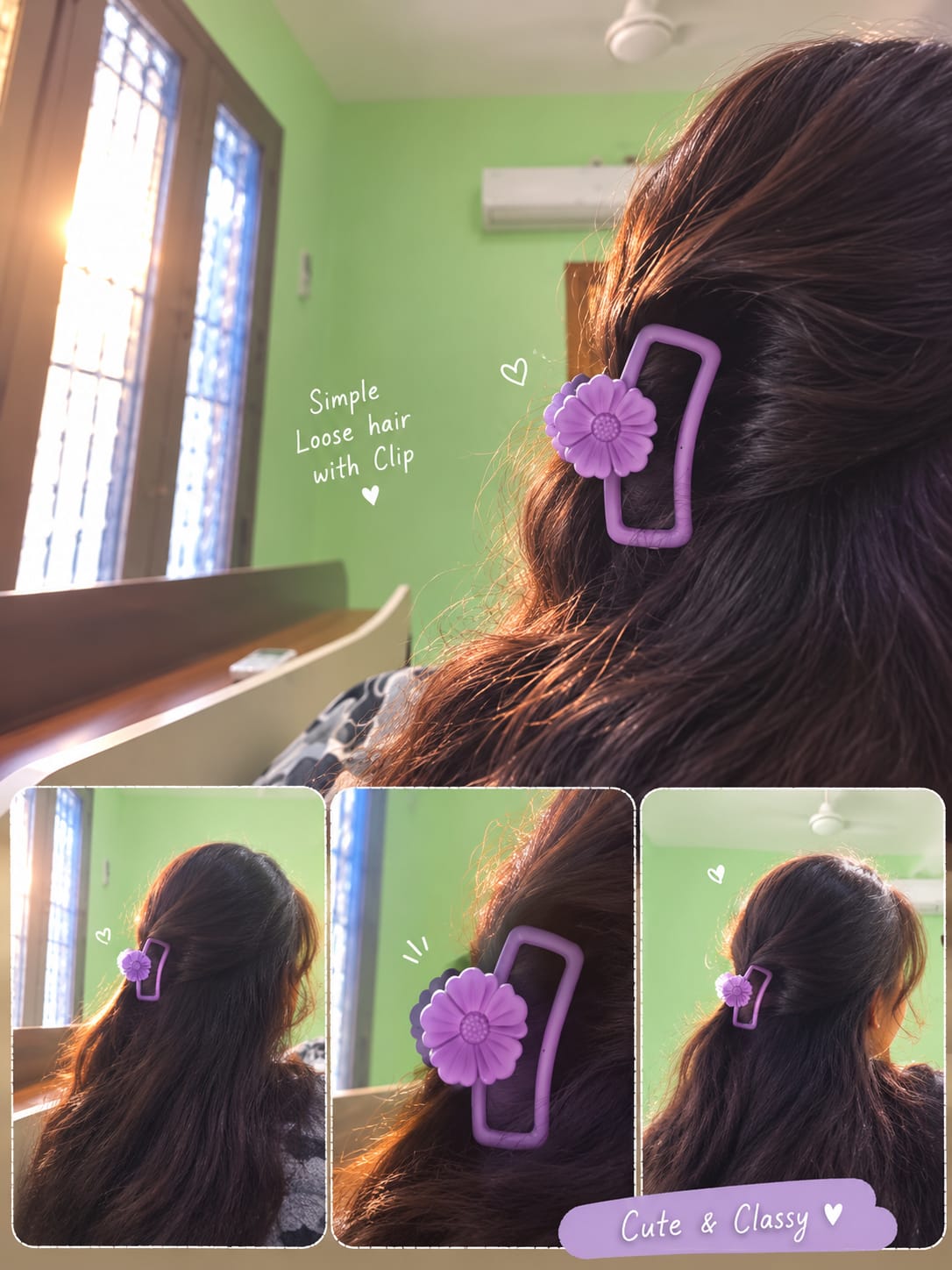 Beautiful Floral Hair Clip for Women | Cute Flower Claw Clip | 6 Colours Available