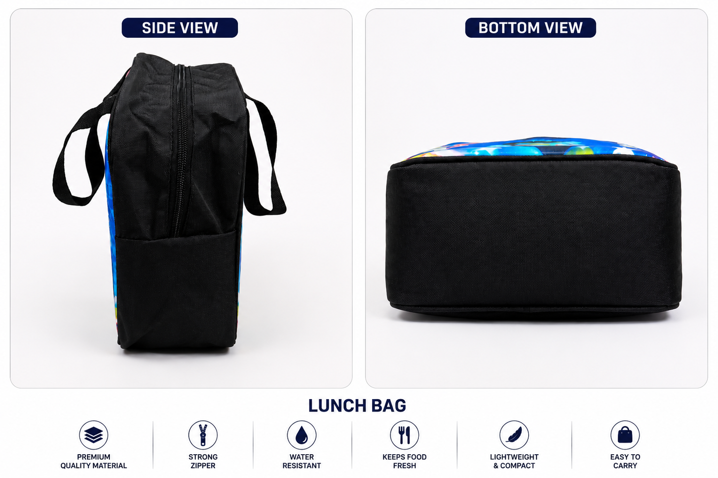 Ben 10 3D Print School Lunch Box Bag for Boys and Girls