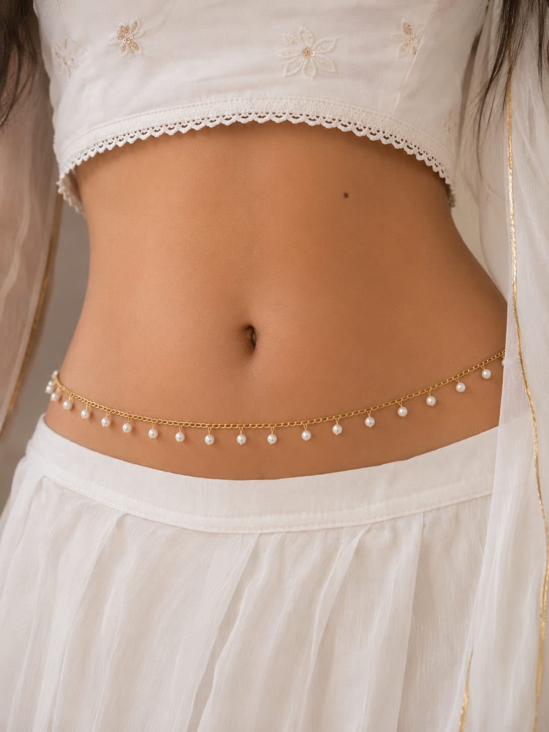 Handmade Pearl Jewellery Set | Elegant Pearl Necklace, Bracelet & Waist Chain | LiLa Trendz